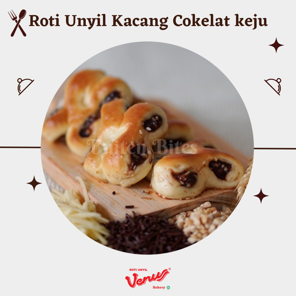 

BuitenBites / Roti unyil venus bogor rasa kacang keju cokelat