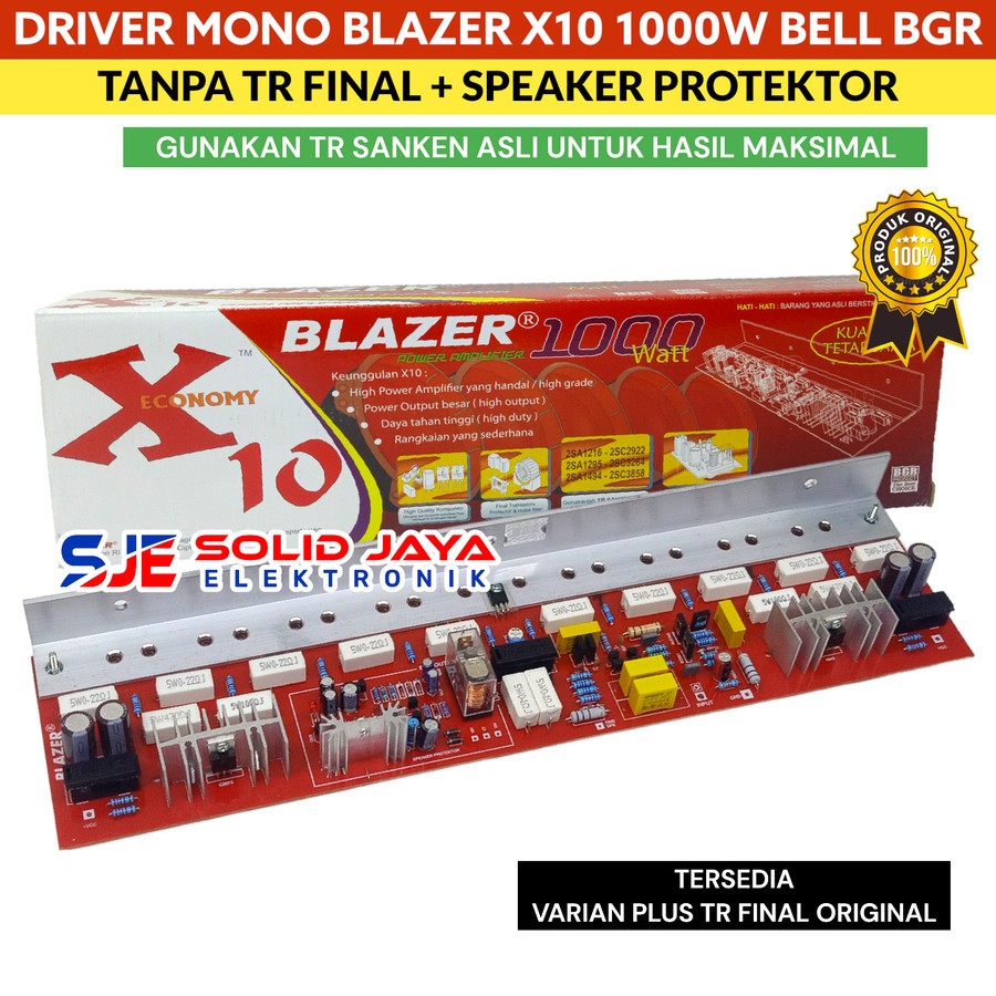 KIT DRIER POWER BLAZER 1000W X10 MONO TANPA TR FINAL BLAZER 1000 WATT X10 X 10 BELL BGR ASLI