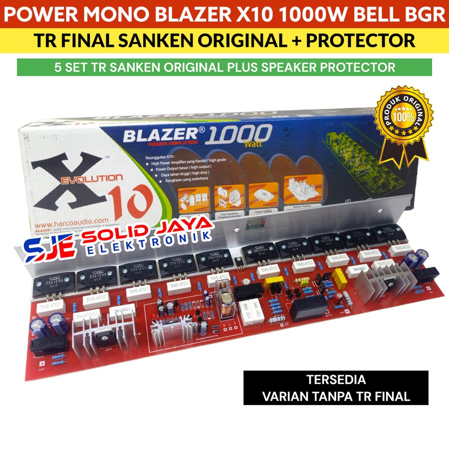 KIT POWER BLAZER X10 1000W MONO EVOLUTION PLUS TR FINAL SANKEN JAPAN ASLI 2SC3858 2SA1949 1000 WATT 