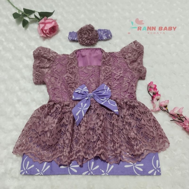 KEBAYA BAYI / KEBAYA ANAK / KEBAYA BABY 6-12 BULAN ungu taro