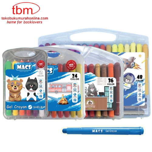 

TBMO MACS Gel Crayon 12 24 36 48 Warna Colors / Krayon