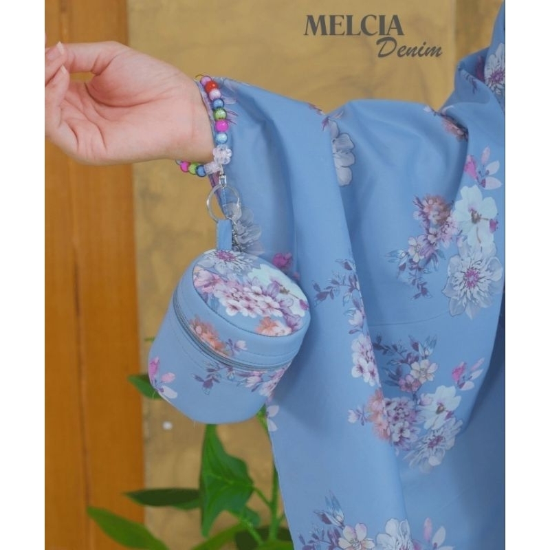 Mukena Melcia Hanum dewasa traveling parasut 2 in 1 waterproof premium pink mauve lilac green blue p