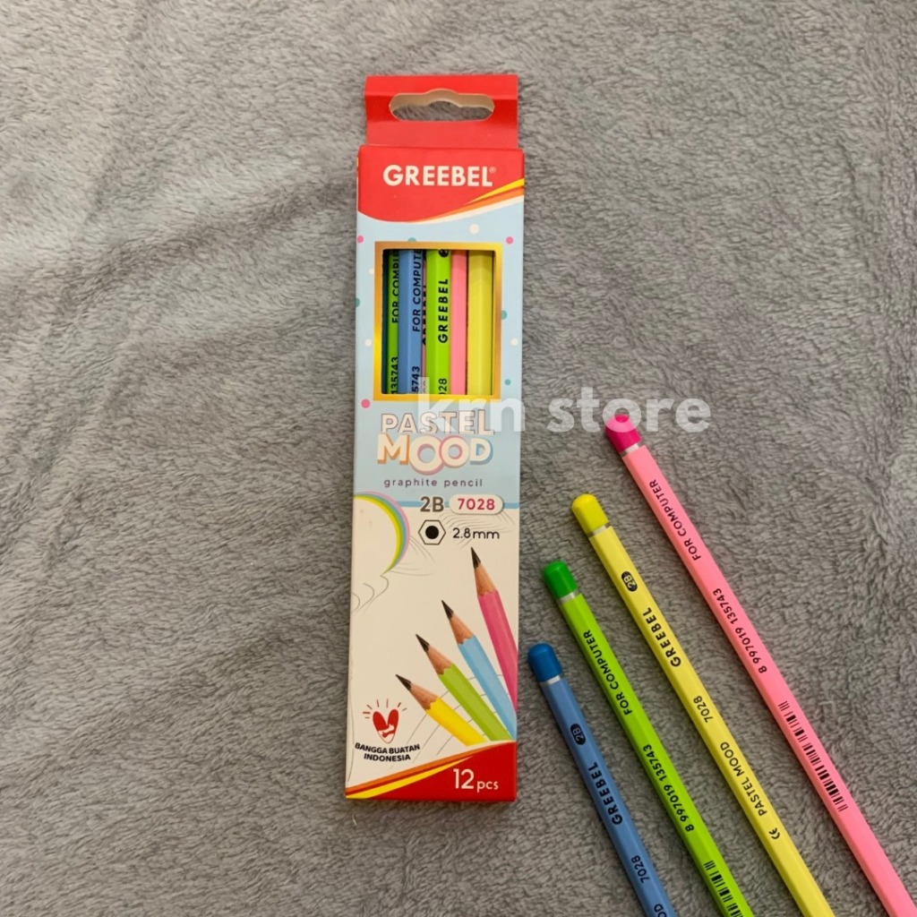

GREEBEL Pensil Kayu 2B Pastel Mood//Pensil Murah//Pensil Kayu Murah//Pensil 2B murah