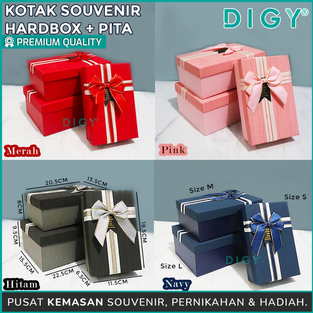 

Kotak Souvenir Hardbox + Pita / Premium Gift Box / Kotak Kado Hadiah / Packaging Hadiah / Hampers Box