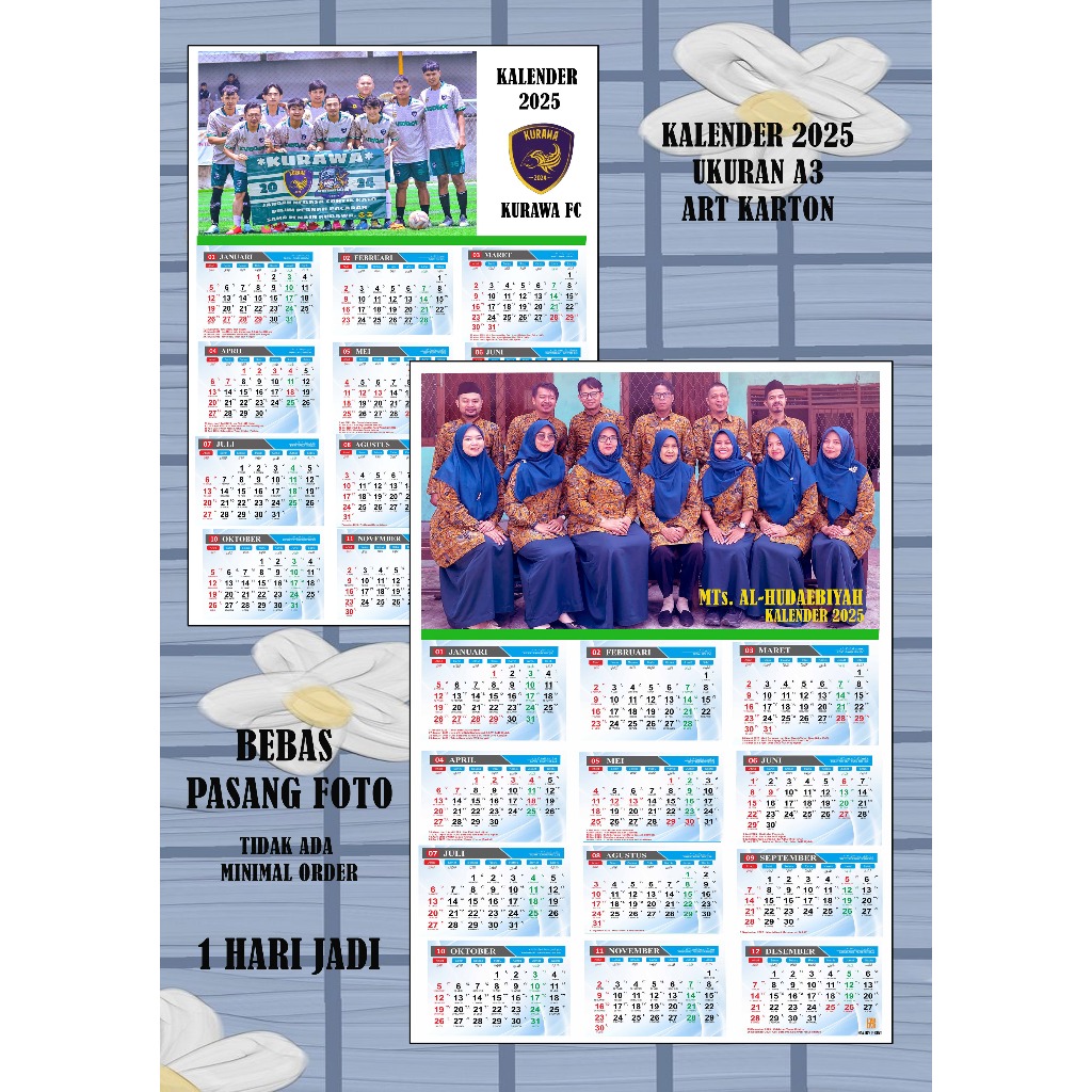 

Custom Cetak Kalender 2025 MURAH MERIAH FREE FOTO