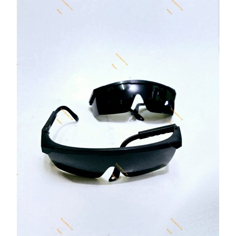 Kaca Mata  Safety Las Hitam Pekat / Kaca Gerinda / Kaca Mata Las