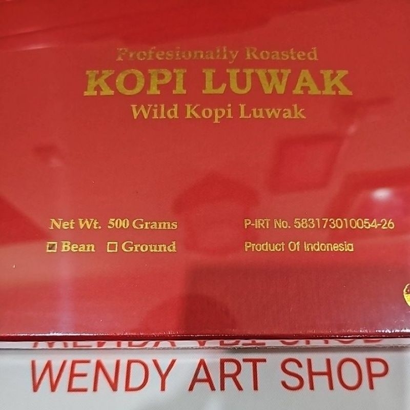 

Kopi Luwak (Civet Coffee) 500 Gram