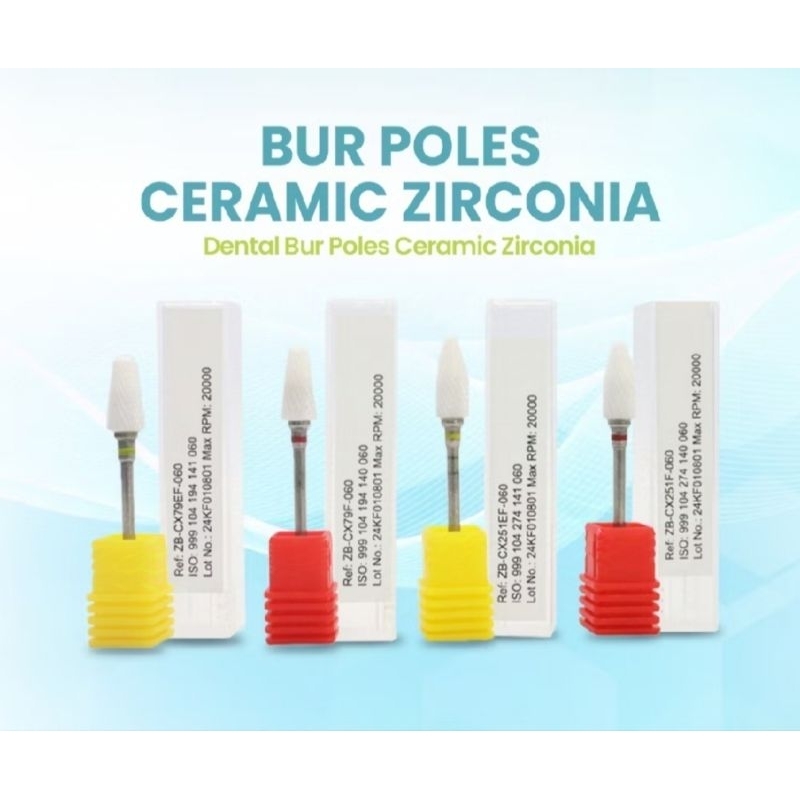 1 Pcs Dental Lab BUR POLES CERAMIC ZIRCONIA / Dental Bur Poles Ceramic Zirconia (Non Alkes)