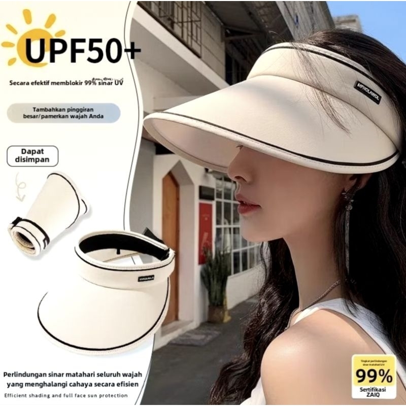[MAKASSAR] Topi Visor Pantai Outdoor Pelindung Panas / Topi Musim Panas / Topi Knit