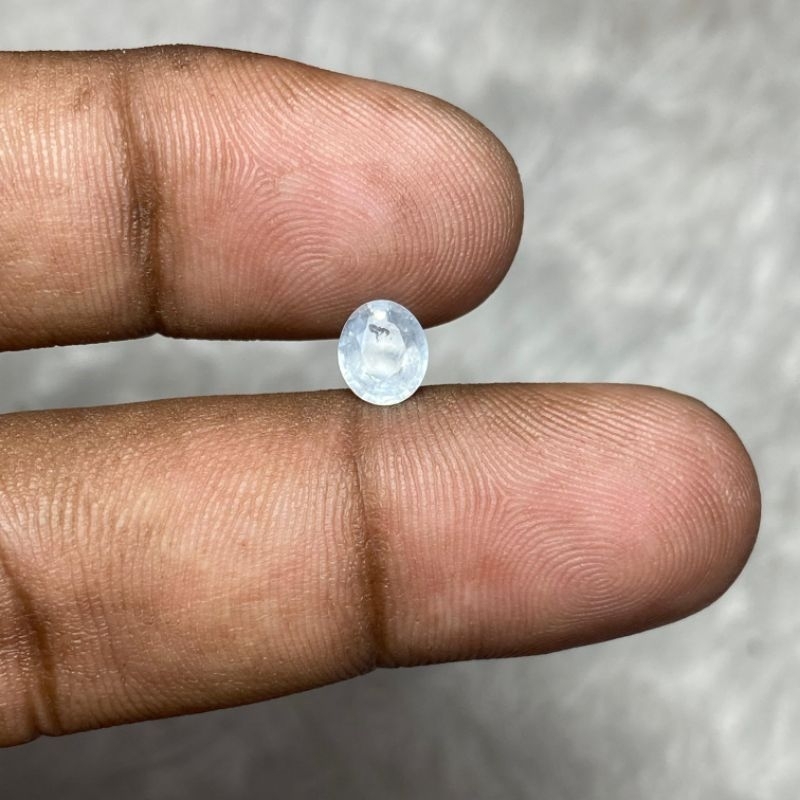 Natural White Sapphire Ceylon Srilanka batu colorless safir Cylon Srilangka ukuran kecil ada minus C