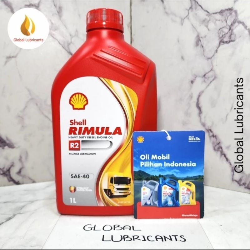 Shell Rimula R2 SAE-40/ S40 1 Liter (Oli Mesin Diesel Heavy Duty)