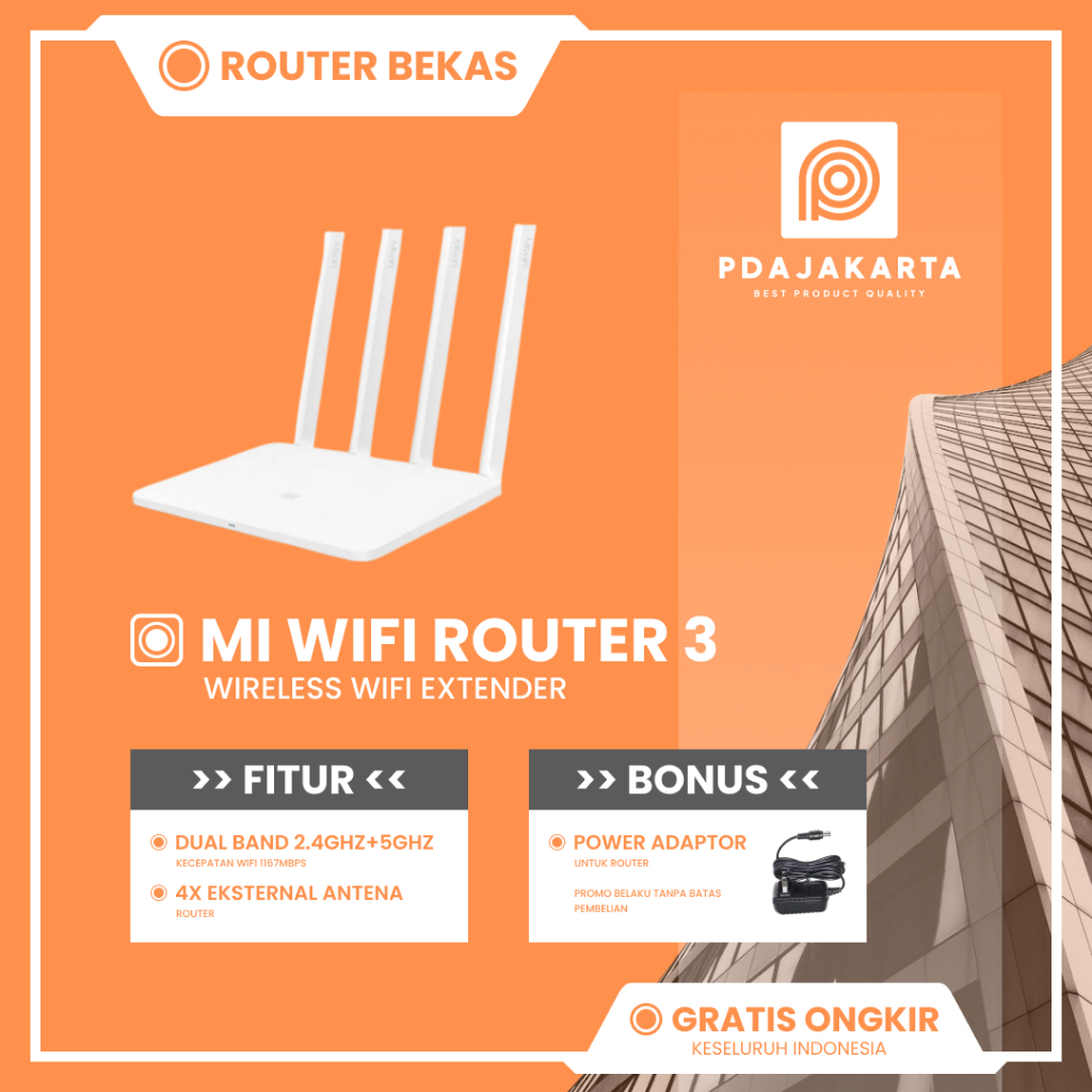 Xiaomi Mi Router 3 AC1200 Dual Band Gigabit Wireless Router WiFi 4 Antena