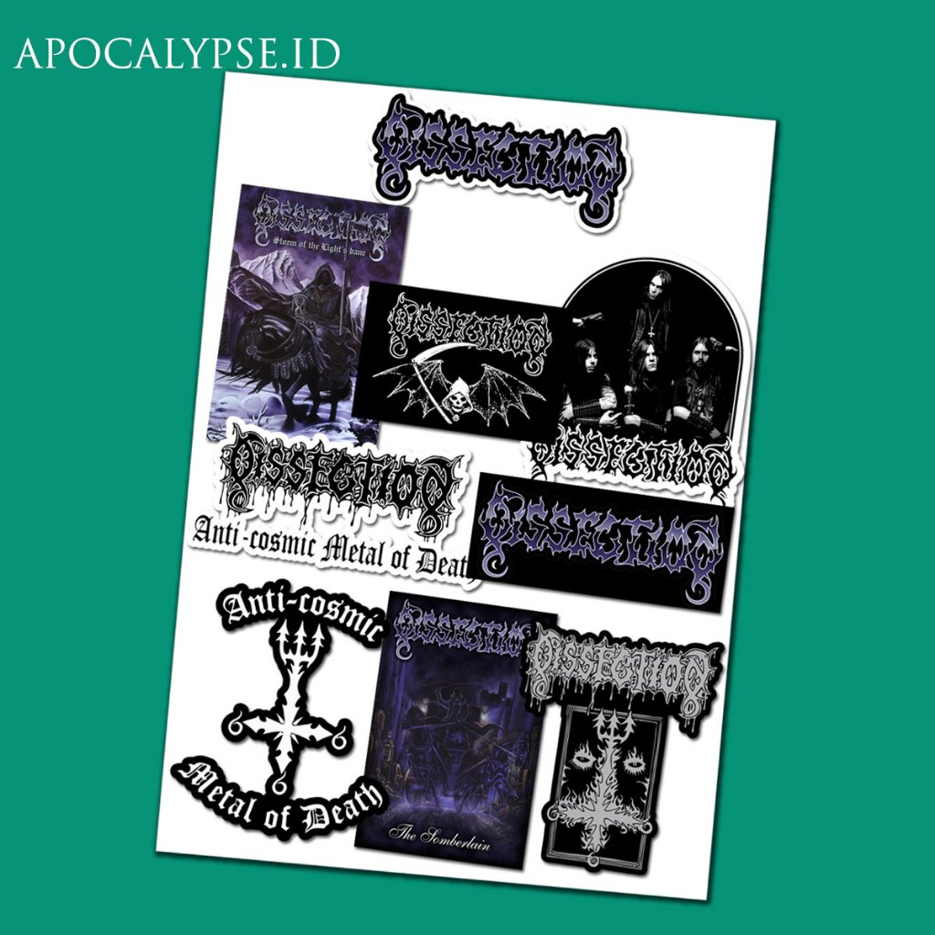 

Stiker DISSECTION - Sticker Pack - Stiker band black metal - extreme metal - stiker vinyl hp laptop helm anti air