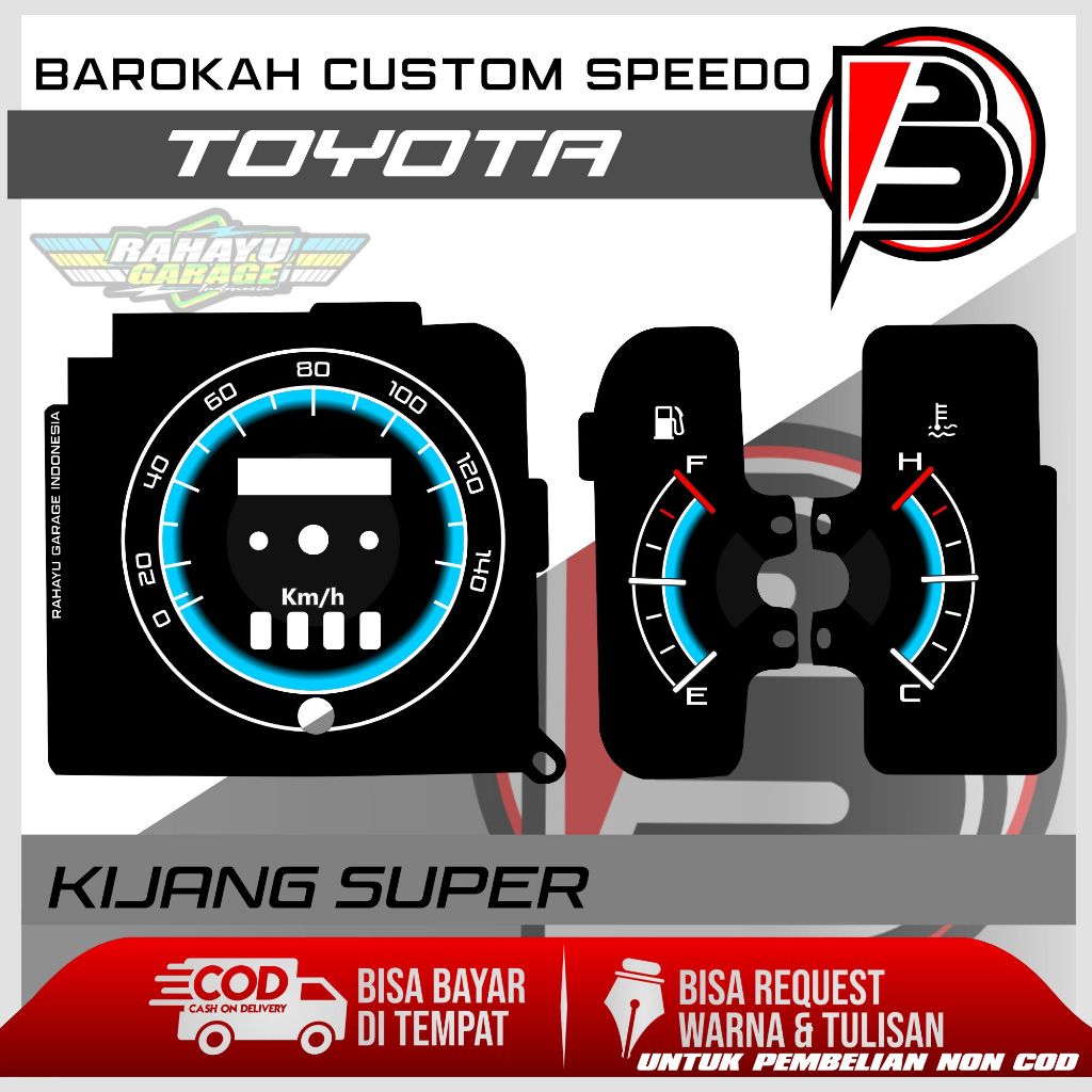 PAPAN SPEEDOMETER CUSTOM TOYOTA KIJANG SUPER