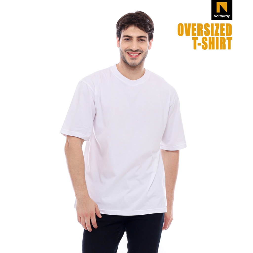 TSHIRT OVERSIZE PRIA/ KAOS POLOS OVERSIZE - PUTIH