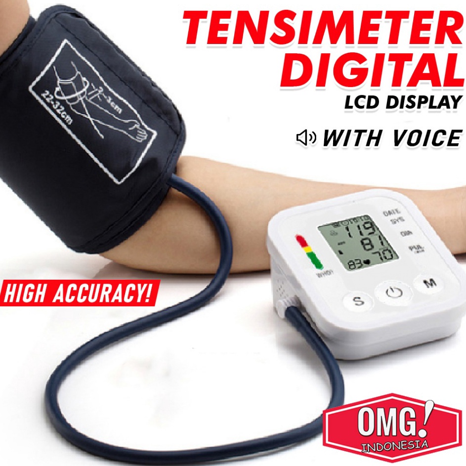 Pasti Heboh  TENSIMETER DIGITAL Alat Ukur Tekanan Tensi Darah Elektrik LCD Display Pengukur Otomatis