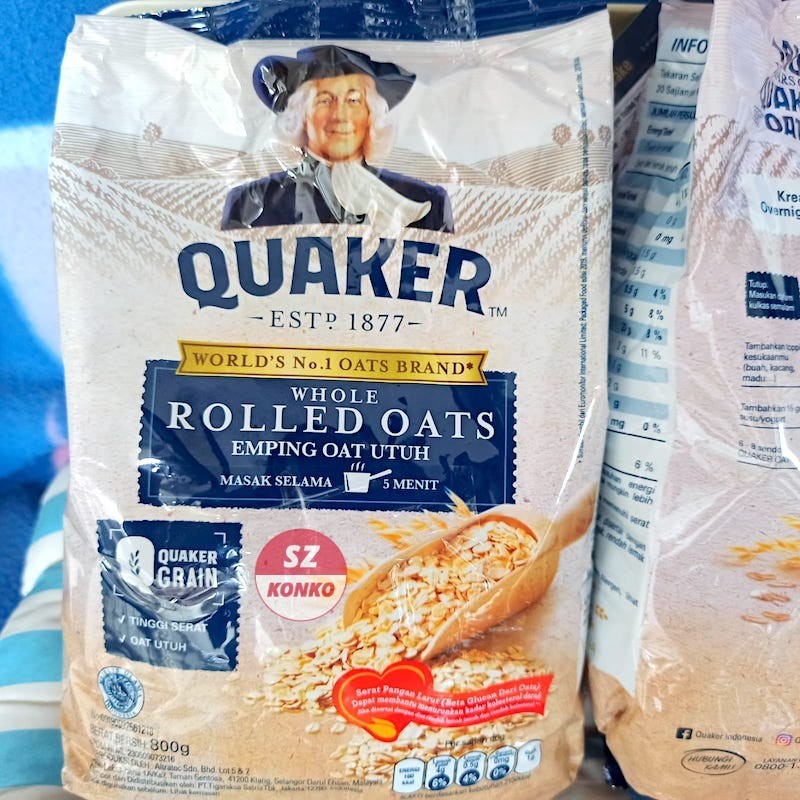 

Quaker Rolled Oats Oatmeal 800gr - Oat 800 gram BPOM RI