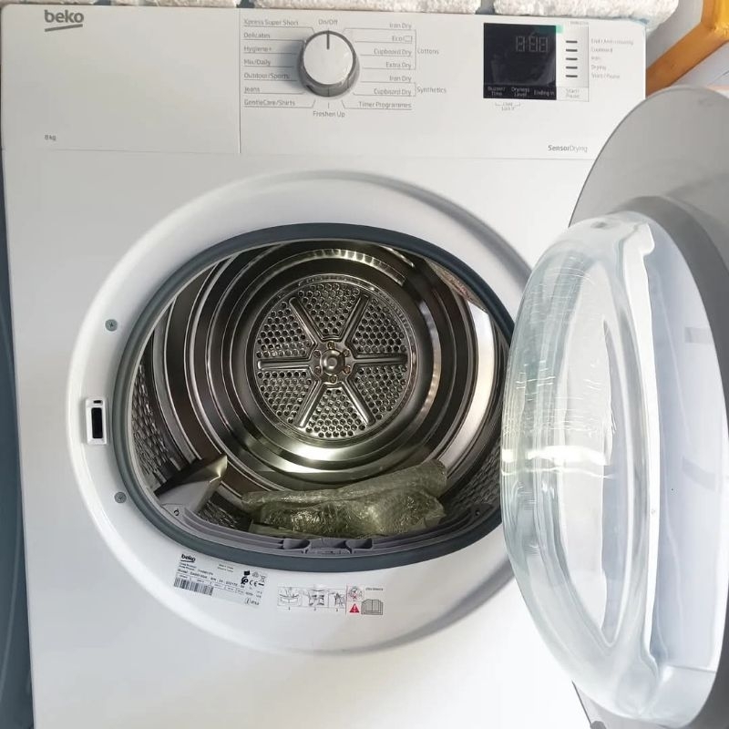mesin Dryer/pengering pakaian merek Beko 8kg konversi gas/LPG