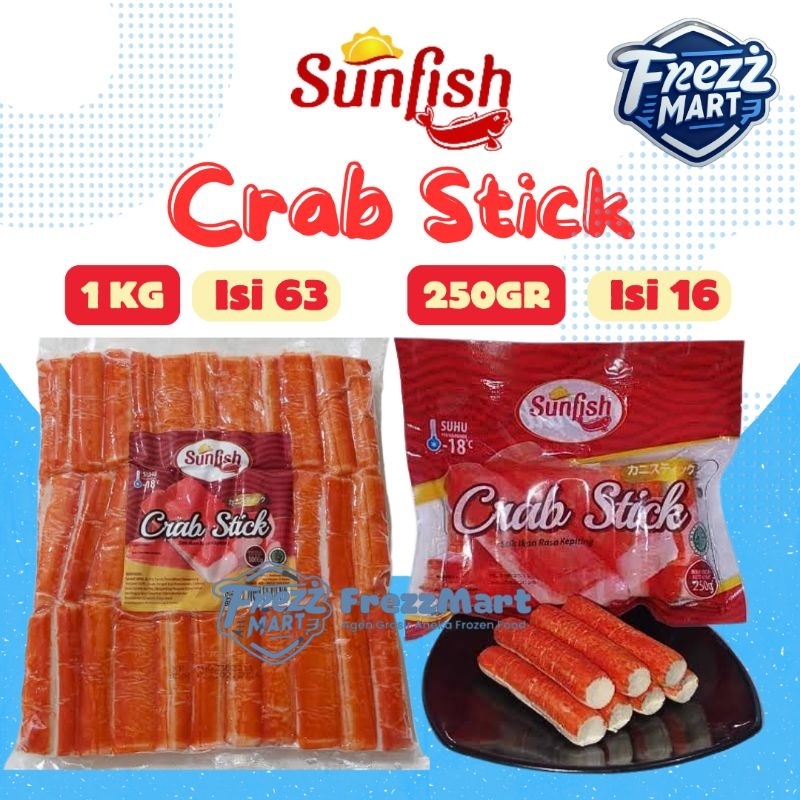 

Sunfish Crab Stick 250gr & 1kg Seafood Frozen Food Olahan Ikan Beku