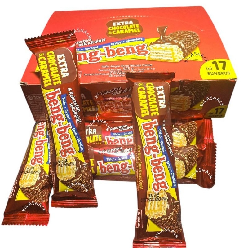 

Beng Beng 1 kotak isi 17 biji bengbeng wafer beng-beng coklat