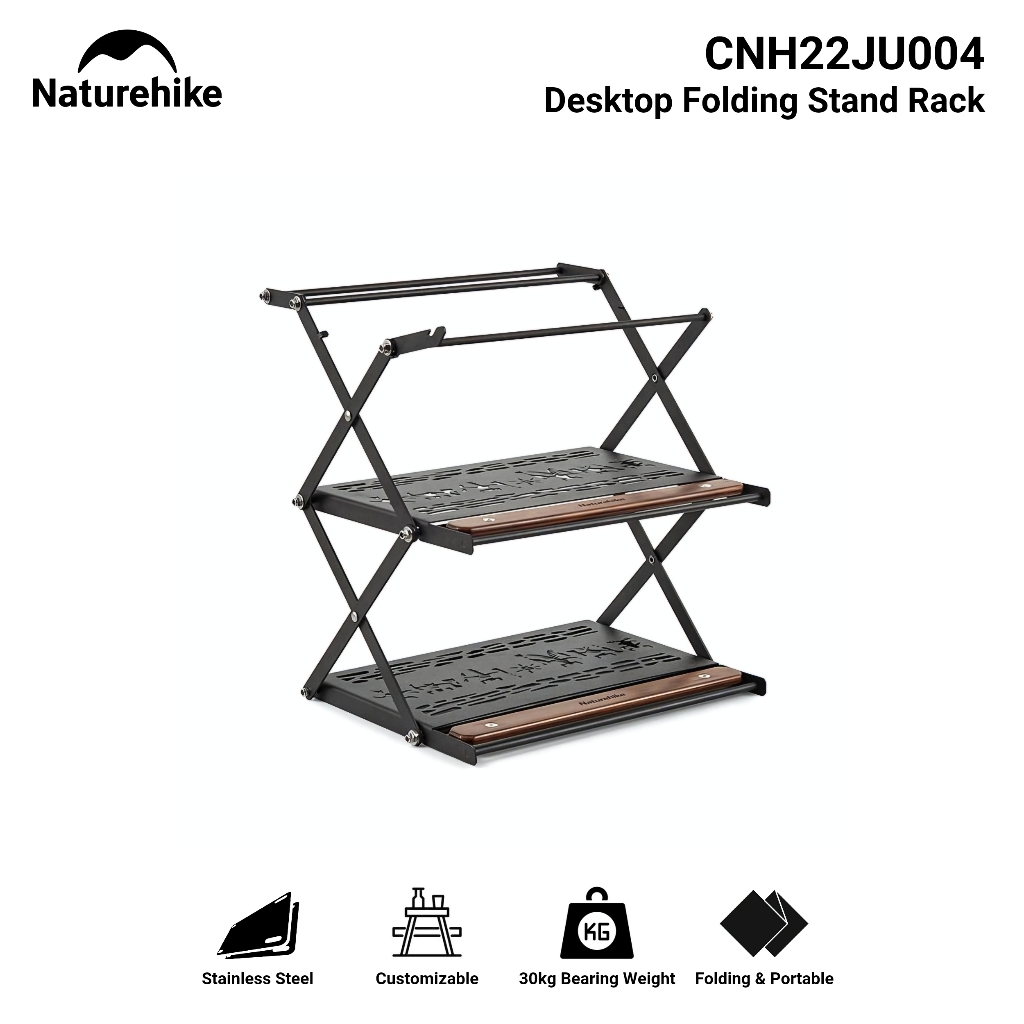 RAK LIPAT DEKSTOP NATUREHIKE CNH22JU004D DEKSTOP FOLDING RACK MULTIFUNCTION STORAGE CAMPING GLAMPING