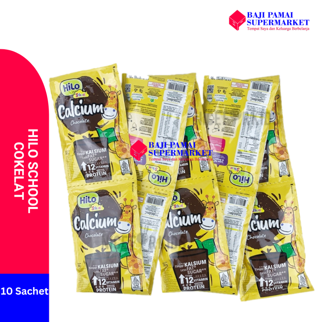 

Hilo School Calcium Susu Rasa Cokelat 10 Sachet / Renceng