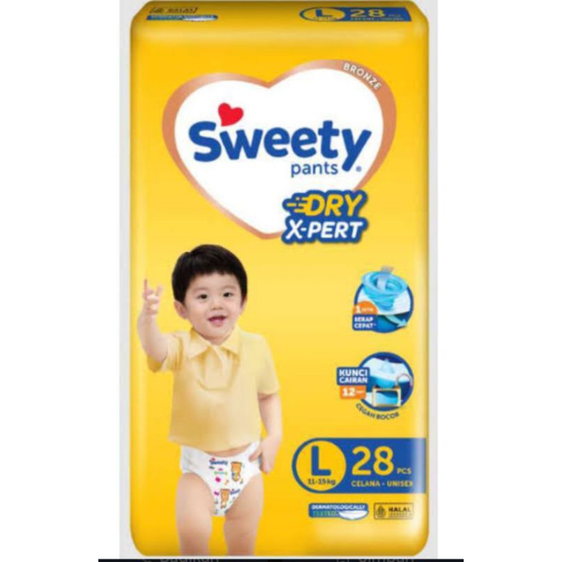 Popok Bayi Sweety ukuran L 28