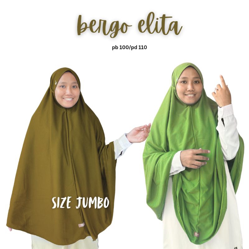 PROMO hijab instan bergo Aisyah bahan kaos jumbo (POLOS)