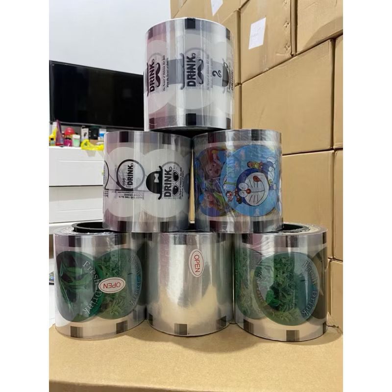 Tutup Segel Minuman-Cup Sealer-Tutup Minuman - Plastik Lid Segel Gelas Minuman Tutup Segel Minuman-C