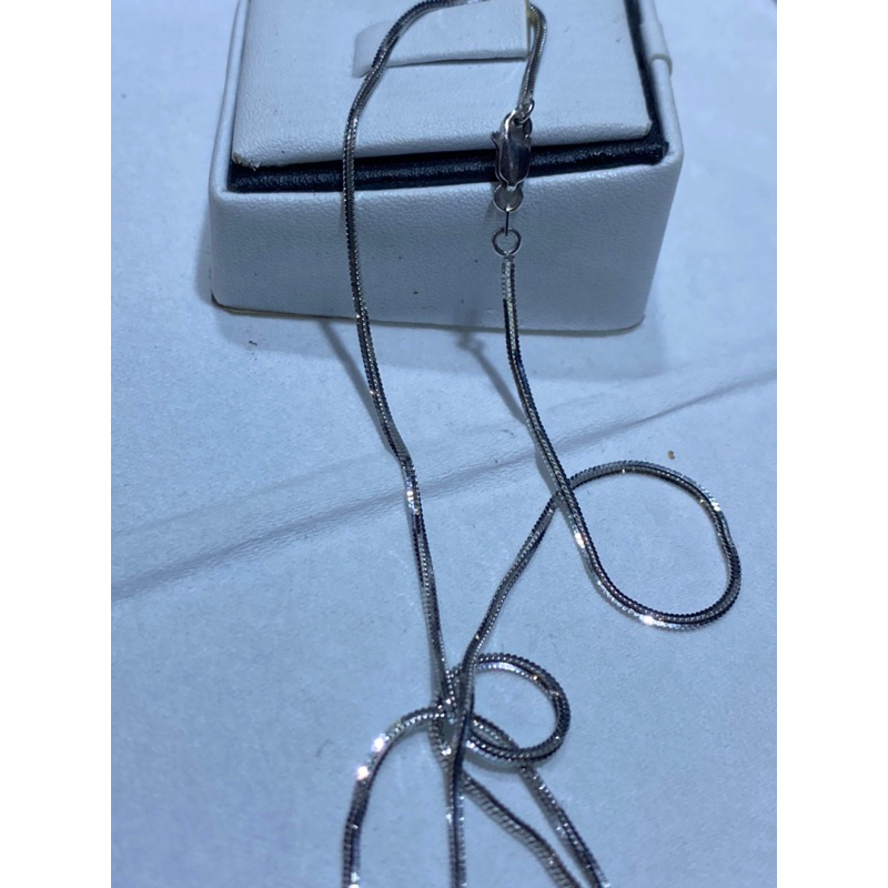 kalung italy gepeng emas putih 420