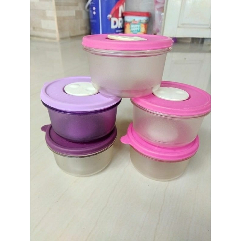 bowl crystal sup kristal 400ml Tupperware second preloved