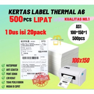 

Kertas Label Thermal Barcode 100x150 isi 500 Lembar Premium