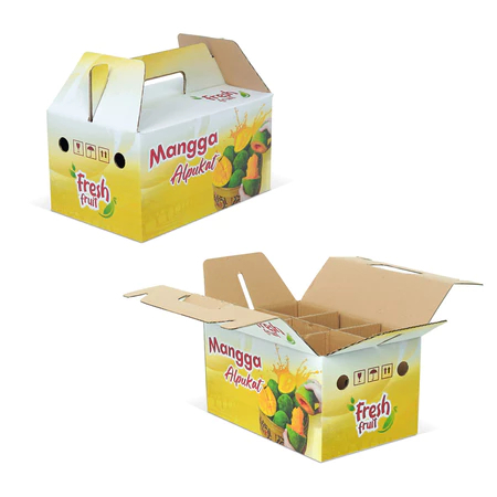 

( 10 pcs ) Kotak Box Jinjing Buah Mangga Alpukat 3kg Dus Mango Avocado Fruit Isi 6 Buah Kardus 27x18x15cm