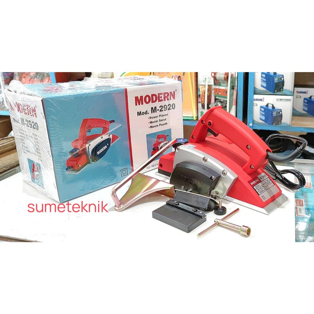 Planner Modern M2920 (Merah) Mesin Pasah Kayu Modern M-2920 Mesin Serut Kayu M2920 Modern Planner M2