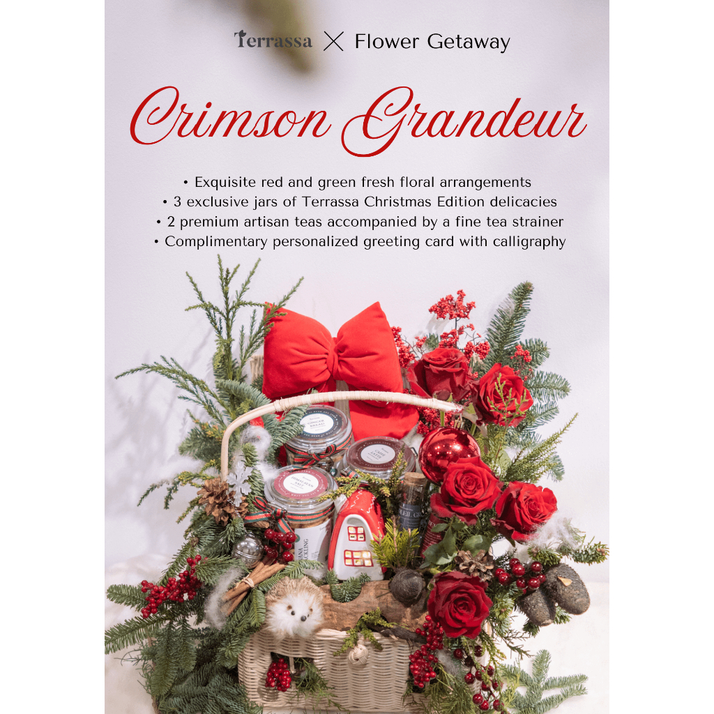 

Hamper Natal Premium Christmas Hampers Snacks and Flower by Terrassa