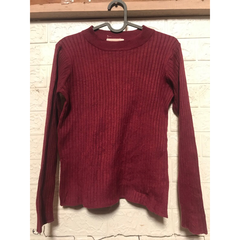 prelove atasan rajut wanita warna maroon