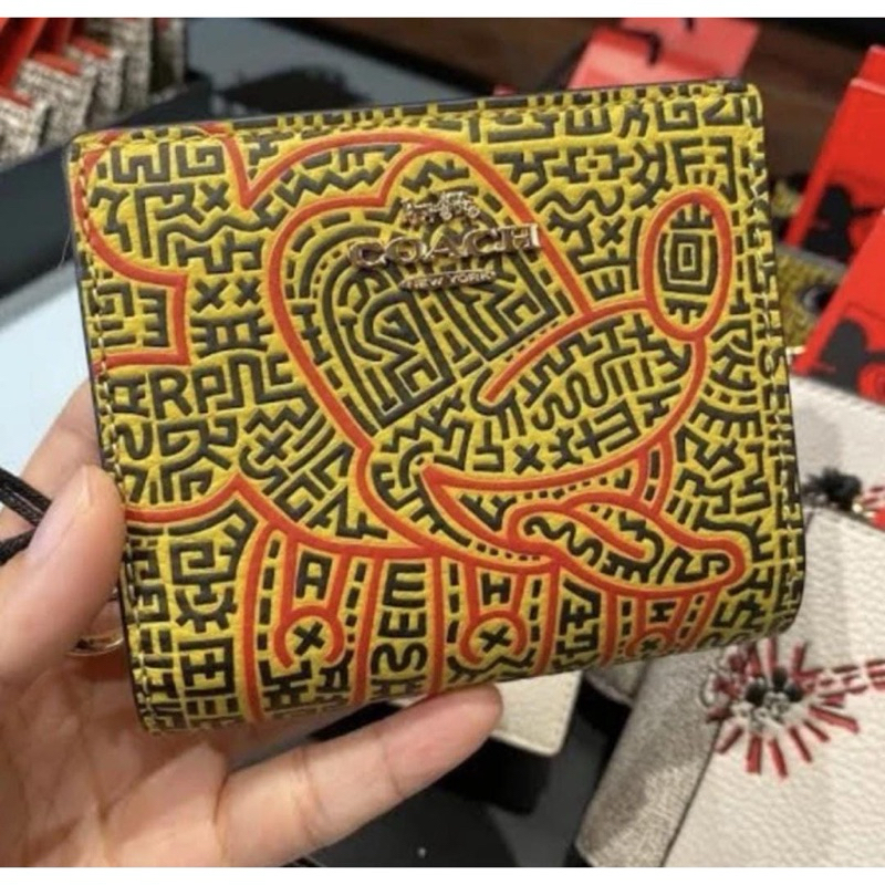 Coach Disney Mickey Mause X Keith Haring Snap Wallet