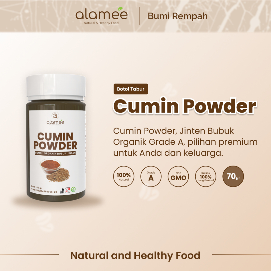 

ALAMEE Bumbu Dapur Jintan Bubuk Cumin Powder Bumbu Dapur Instan Jinten Ground Caraway Rempah Masak