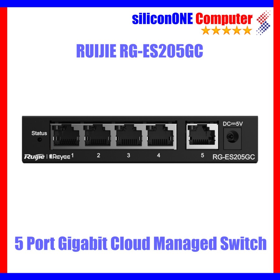 RUIJIE RG-ES205GC 5 Port Gigabit Cloud Managed Switch