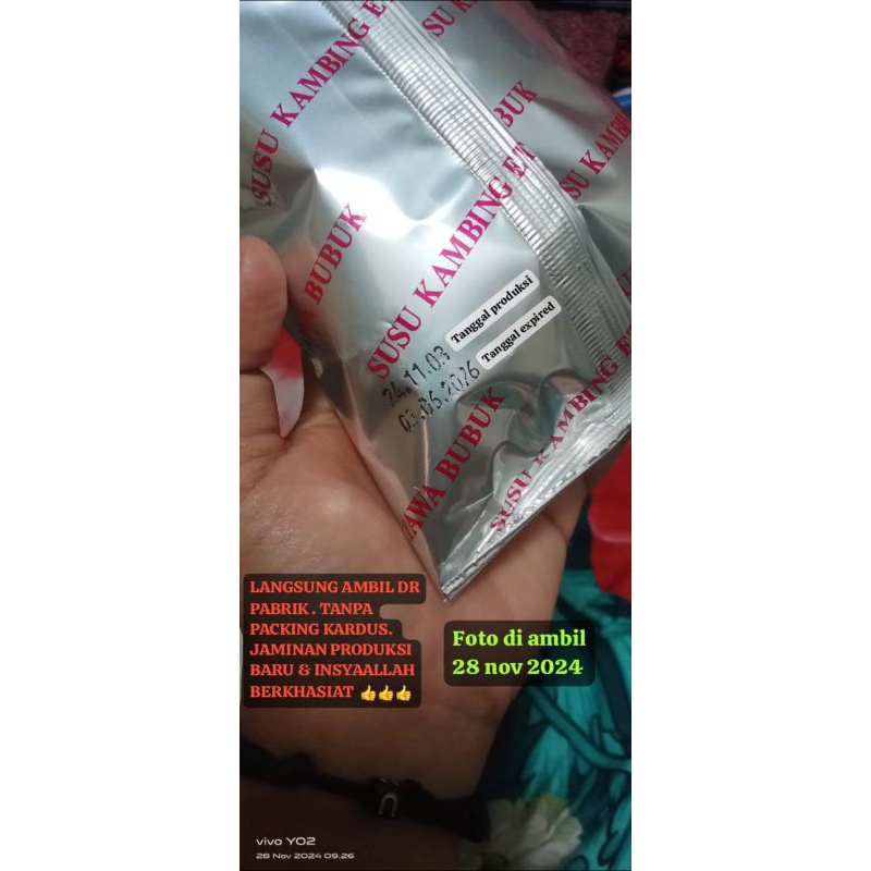 

SUSU KAMBING ETAWA BUBUK 200 gram .