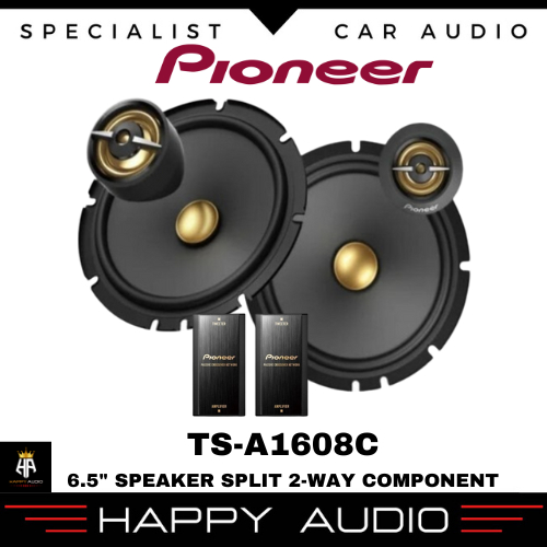 Speaker Split 2-way Component System 6.5 Inch PIONEER TS-A1608C Midbass + Tweeter + Crossover Origin
