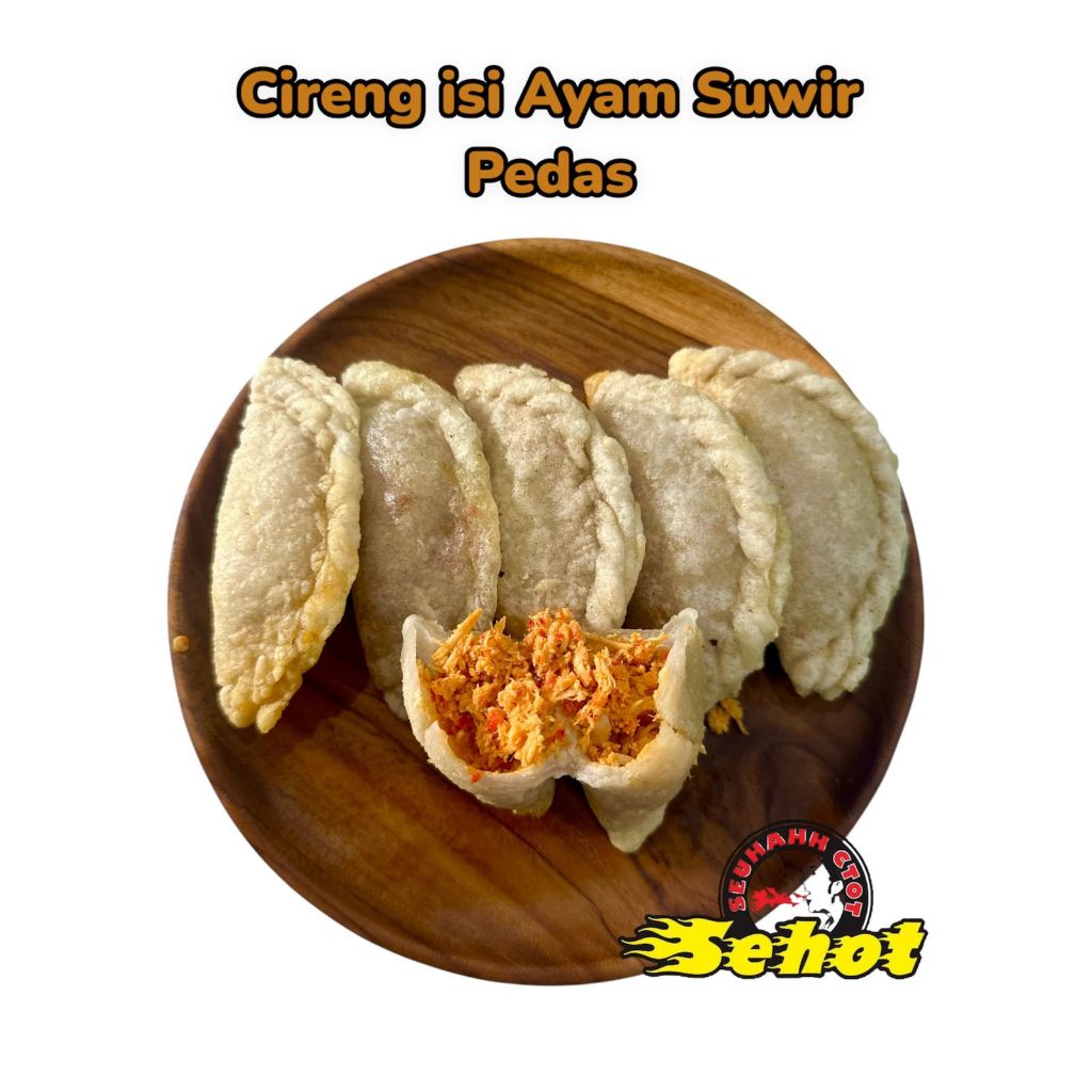 

Cireng Isi Ayam Suwir Pedas ukuran sedang 1 Pack isi 5 pcs (vakum)