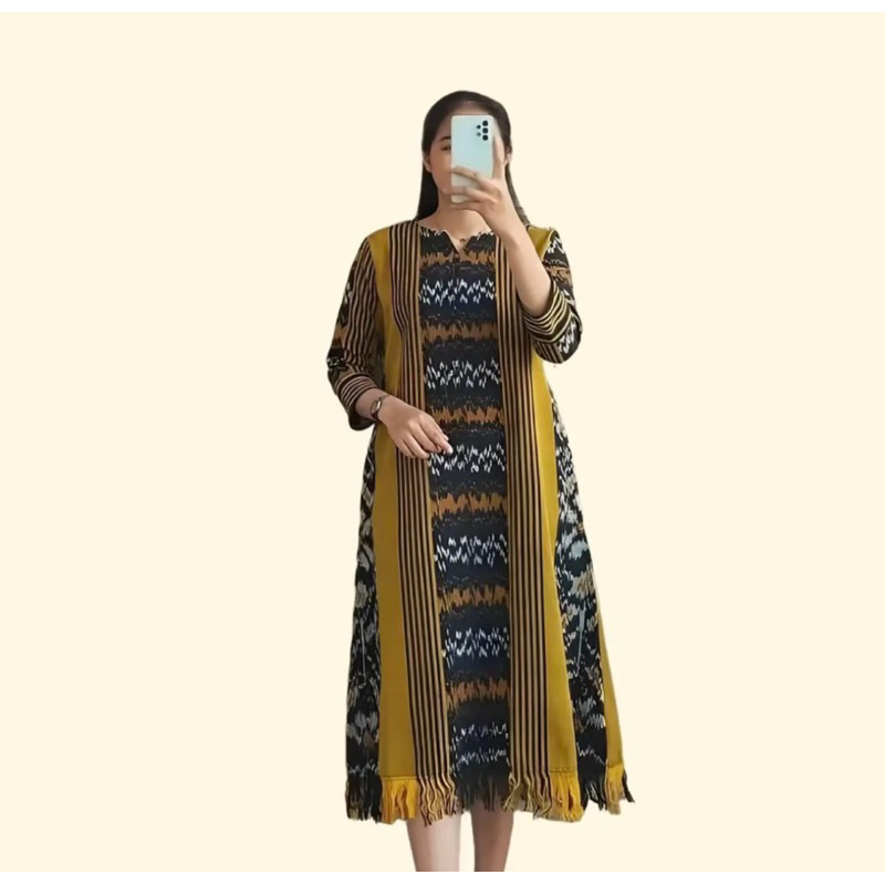 TUNIK WANITA TENUN BAJU TENUN KANTOR WANITA TUNIK KONDANGAN TUNIK WEDDING