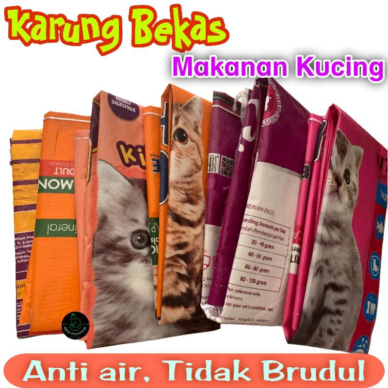 Karung Bekas Makanan Hewan Kucing Anjing 20kg Bisa Muat Beras 50kg