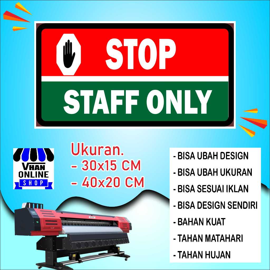 

Cetak Sticker Tempelan Kata Stop Bahan Kuat Hijau