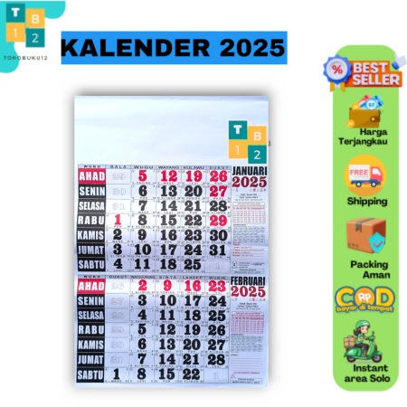 

Kalender 2025 - Ukuran 32x49 Cm