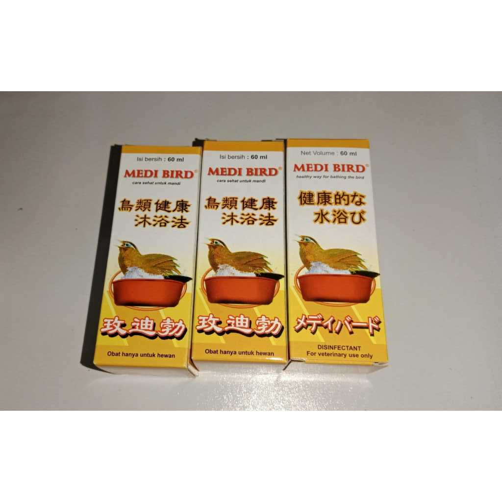 MEDI BIRD SAMPO BURUNG ANTI KUTU SAMPO BURUNG ANTI JAMUR SAMPO BULU SEHAT MEDI BIRD 60ML