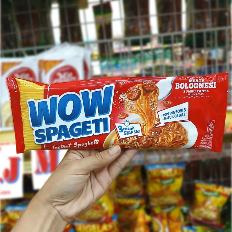 

Wow Spageti Instant Spaghetti Meaty Bolognese & Carbonara 84g