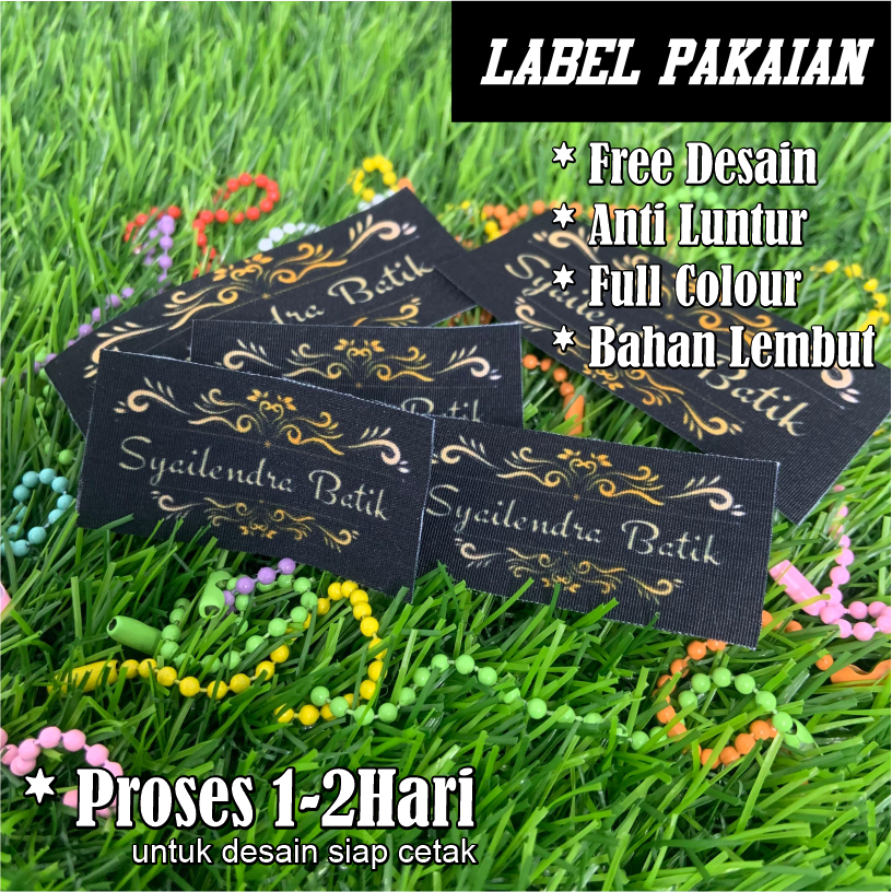 

( TERMURAH ) Label Baju | 5 CM X 3 CM | Label Woven | Label Hijab | Label Kaos | Label Custom