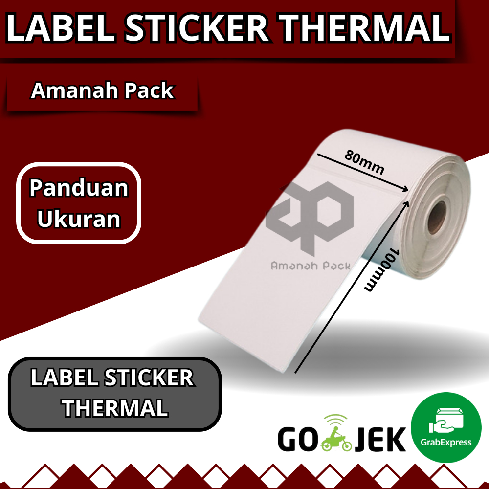 

InJO LABEL STICKER THERMAL 80 x 100 mm Isi 500 Pcs STICKER DIRECT THERMAL 80x100 Isi 500 Pcs